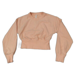 Lululemon Peach Ribbed Crop Top Sweater Women's Size 6